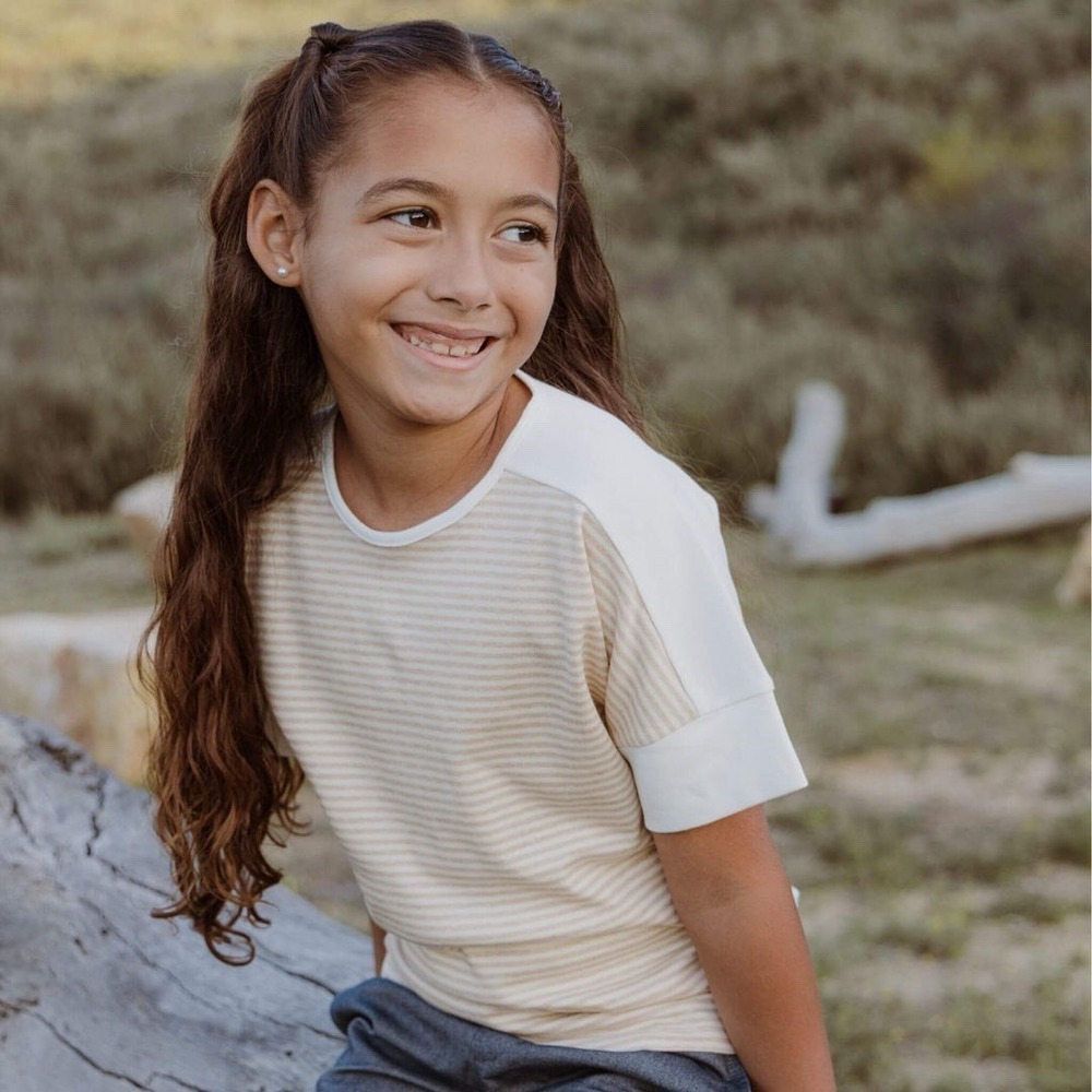 Firebird Girls‎ Youth Dropped Shoulder Striped Tee Size 8/9 ($57) NEW